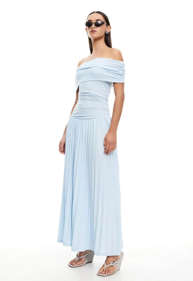 Women Lioness Fashion Dresses FIELD OF DREAMS MAXI Soft Blue Women Lioness Fashion Dresses FIELD OF DREAMS MAXI Soft Blue