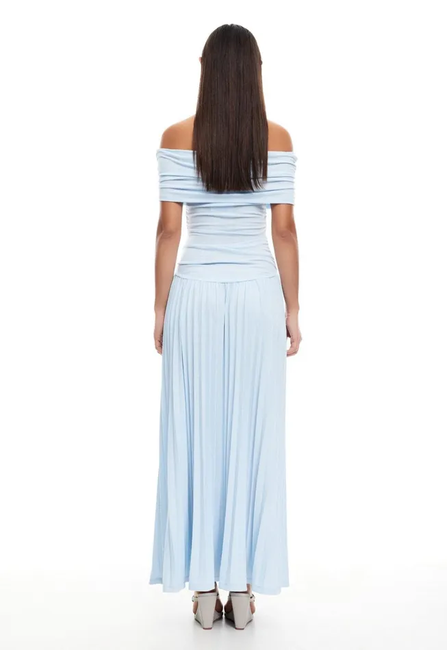 Women Lioness Fashion Dresses FIELD OF DREAMS MAXI Soft Blue Women Lioness Fashion Dresses FIELD OF DREAMS MAXI Soft Blue