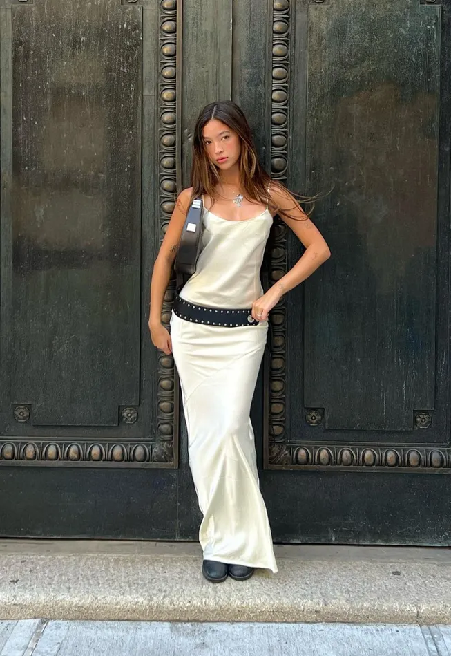 Women Lioness Fashion Dresses SUNSET STRIP MAXI Champagne