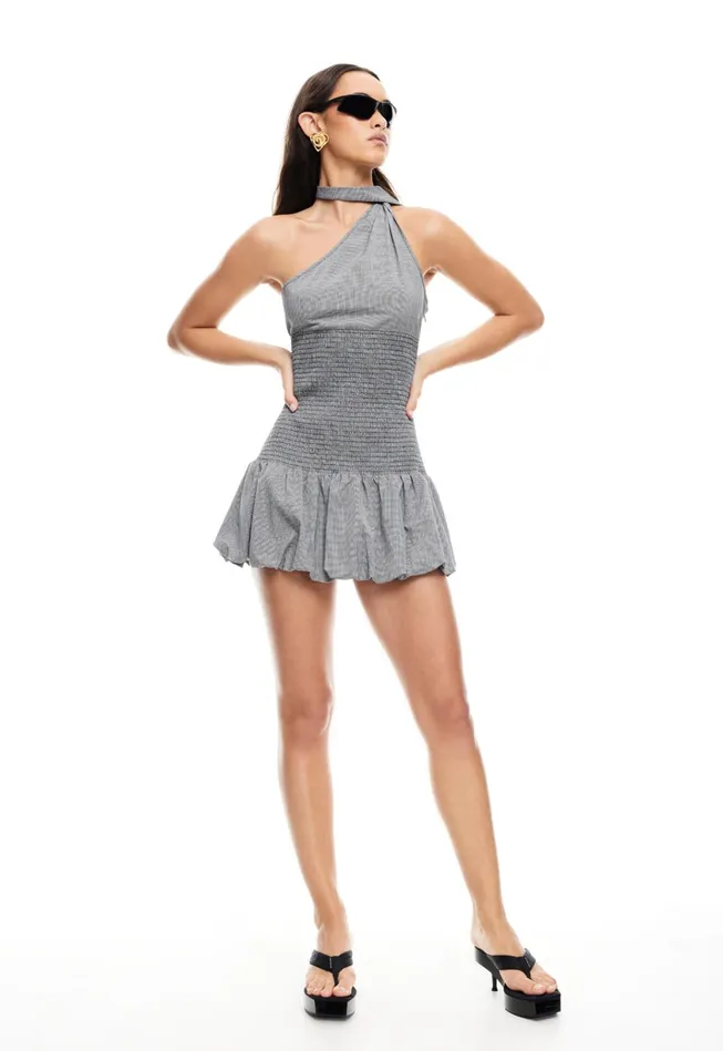 Women Lioness Fashion Dresses UN TUTU MINI DRESS Onyx Gingham