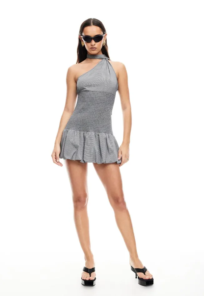 Women Lioness Fashion Dresses UN TUTU MINI DRESS Onyx Gingham Women Lioness Fashion Dresses UN TUTU MINI DRESS Onyx Gingham