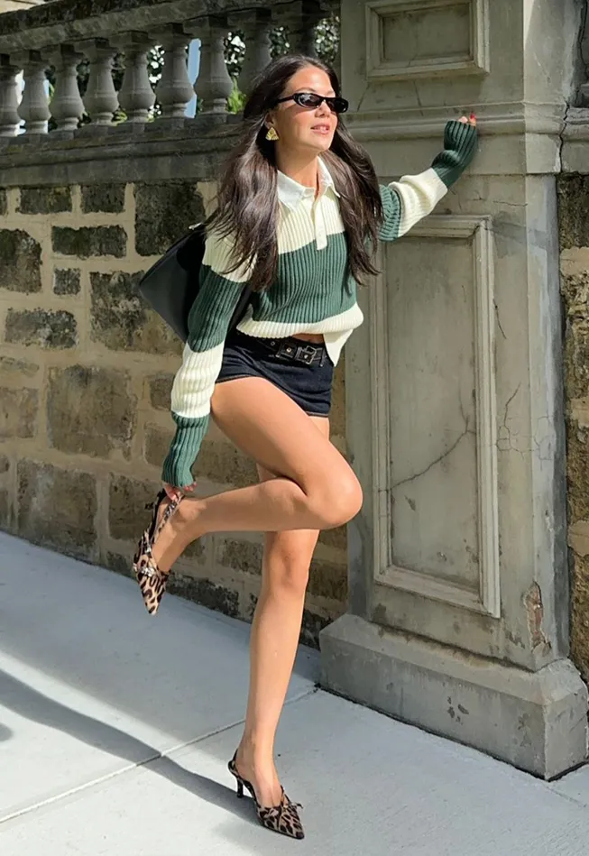 Women Lioness Fashion Outerwear PRINCE RUGBY Moss Stripe Women Lioness Fashion Outerwear PRINCE RUGBY Moss Stripe