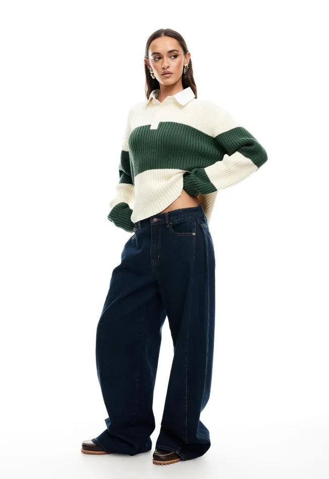 Women Lioness Fashion Outerwear PRINCE RUGBY Moss Stripe Women Lioness Fashion Outerwear PRINCE RUGBY Moss Stripe