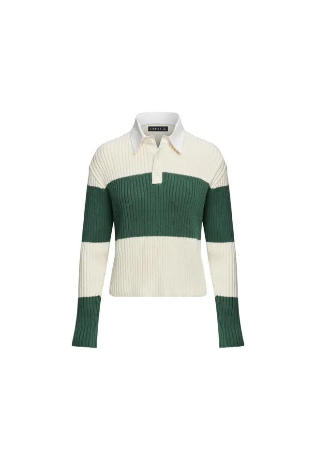 Women Lioness Fashion Outerwear PRINCE RUGBY Moss Stripe Women Lioness Fashion Outerwear PRINCE RUGBY Moss Stripe