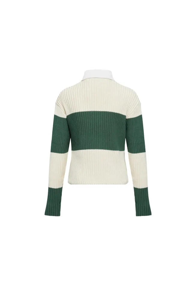Women Lioness Fashion Outerwear PRINCE RUGBY Moss Stripe Women Lioness Fashion Outerwear PRINCE RUGBY Moss Stripe