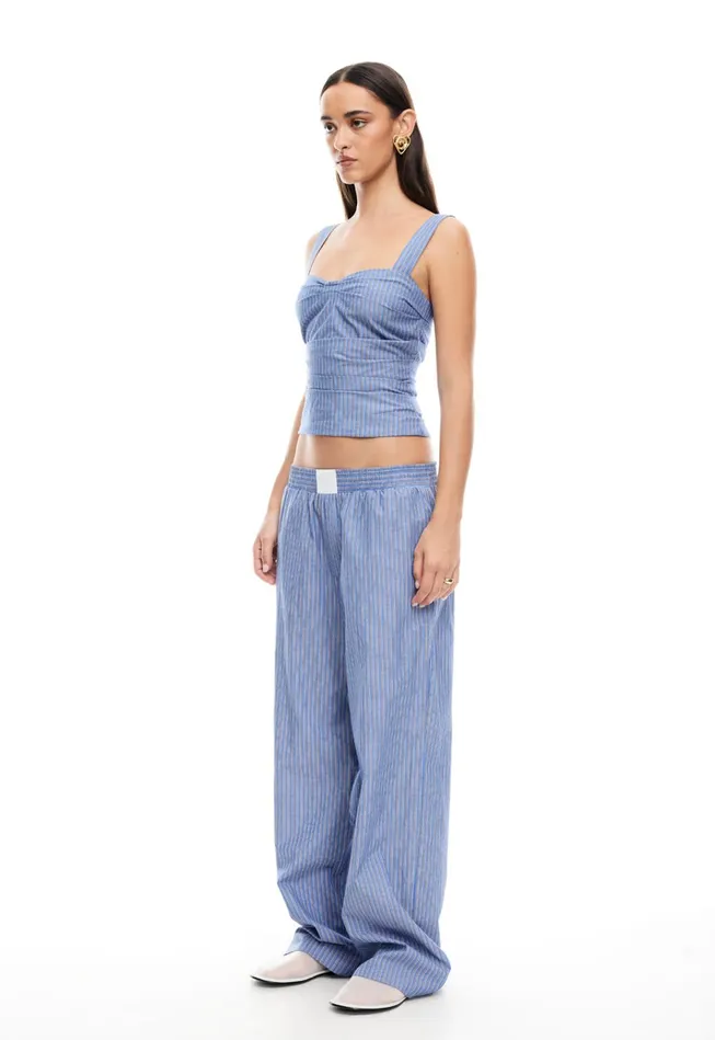 Women Lioness Fashion Pants COBAIN PANT Navy Stripe Women Lioness Fashion Pants COBAIN PANT Navy Stripe