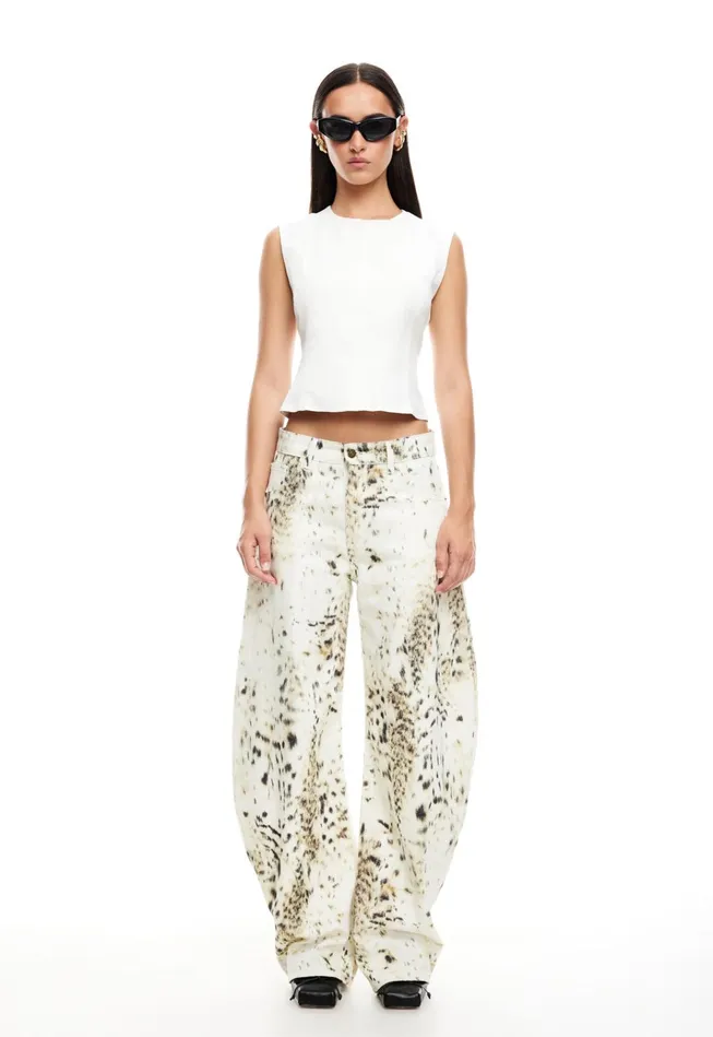 Women Lioness Fashion Pants HORSESHOE JEAN Snow Leopard Women Lioness Fashion Pants HORSESHOE JEAN Snow Leopard