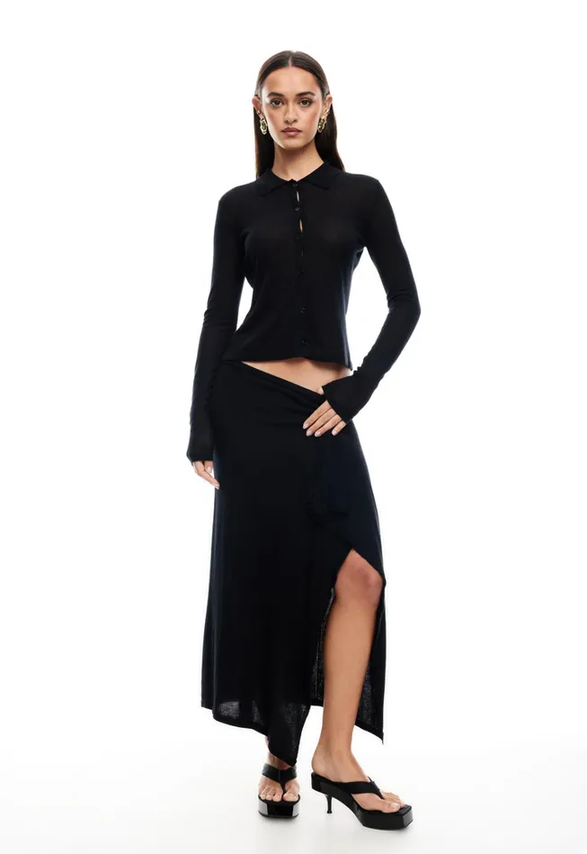 Women Lioness Fashion Sets and Coords BANKS LONG SLEEVE TOP Onyx Women Lioness Fashion Sets and Coords BANKS LONG SLEEVE TOP Onyx