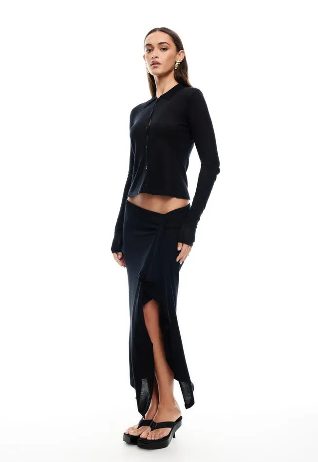 Women Lioness Fashion Sets and Coords BANKS LONG SLEEVE TOP Onyx Women Lioness Fashion Sets and Coords BANKS LONG SLEEVE TOP Onyx