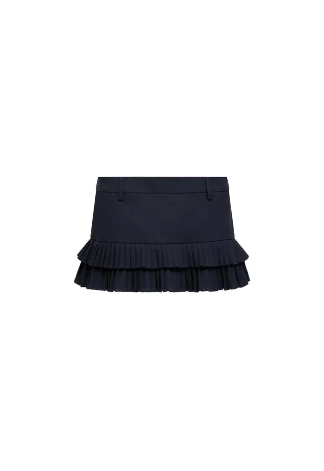 Women Lioness Fashion Skirts DOUBLE RUFFLE MINI SKORT Petrol Women Lioness Fashion Skirts DOUBLE RUFFLE MINI SKORT Petrol