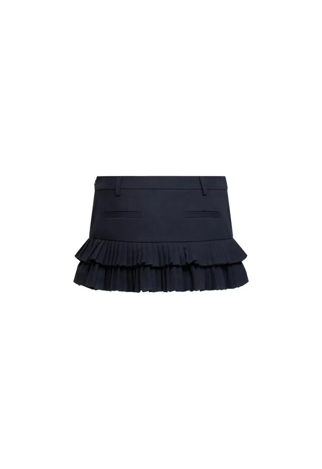 Women Lioness Fashion Skirts DOUBLE RUFFLE MINI SKORT Petrol Women Lioness Fashion Skirts DOUBLE RUFFLE MINI SKORT Petrol