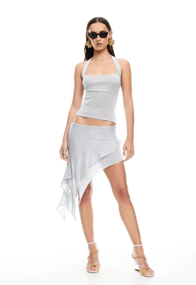 Women Lioness Fashion Skirts PALISADES MINI SKIRT Silver