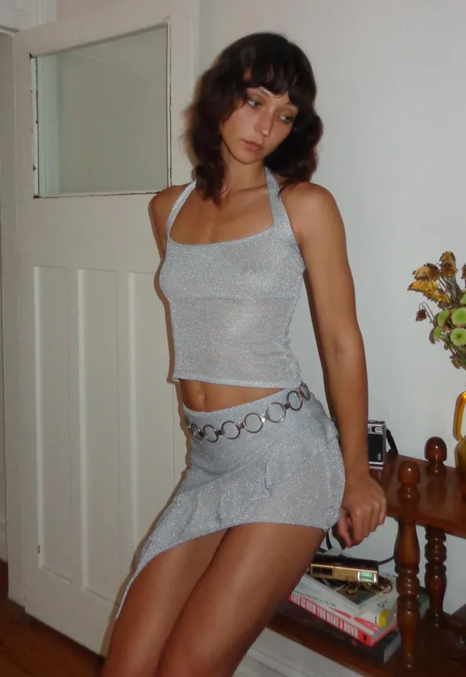 Women Lioness Fashion Skirts PALISADES MINI SKIRT Silver Women Lioness Fashion Skirts PALISADES MINI SKIRT Silver