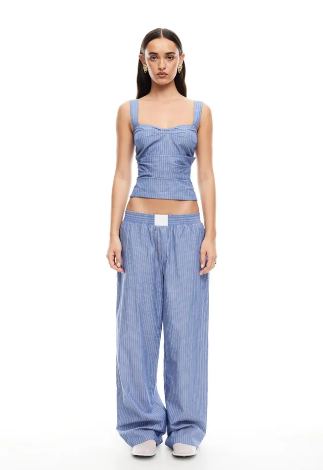 Women Lioness Fashion Tops COBAIN CORSET Navy Stripe