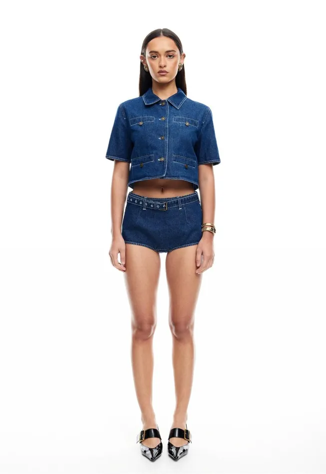 Women Lioness Fashion Tops HALSTON DENIM TOP Blue Denim Women Lioness Fashion Tops HALSTON DENIM TOP Blue Denim