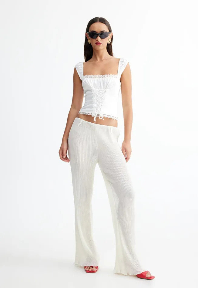Women Lioness Fashion Tops PALMER CORSET Porcelain