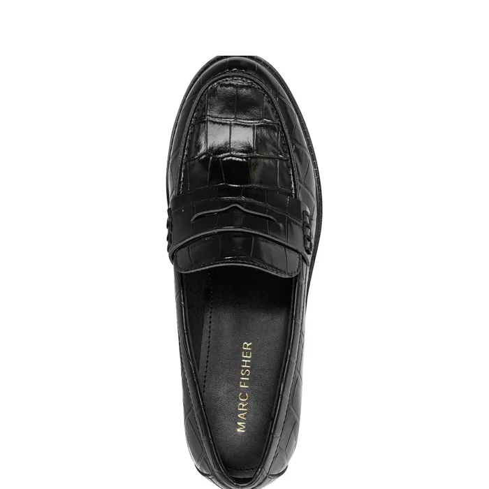 Women Loafers and Flats Marc Fisher Ilithia Loafer Black Croco