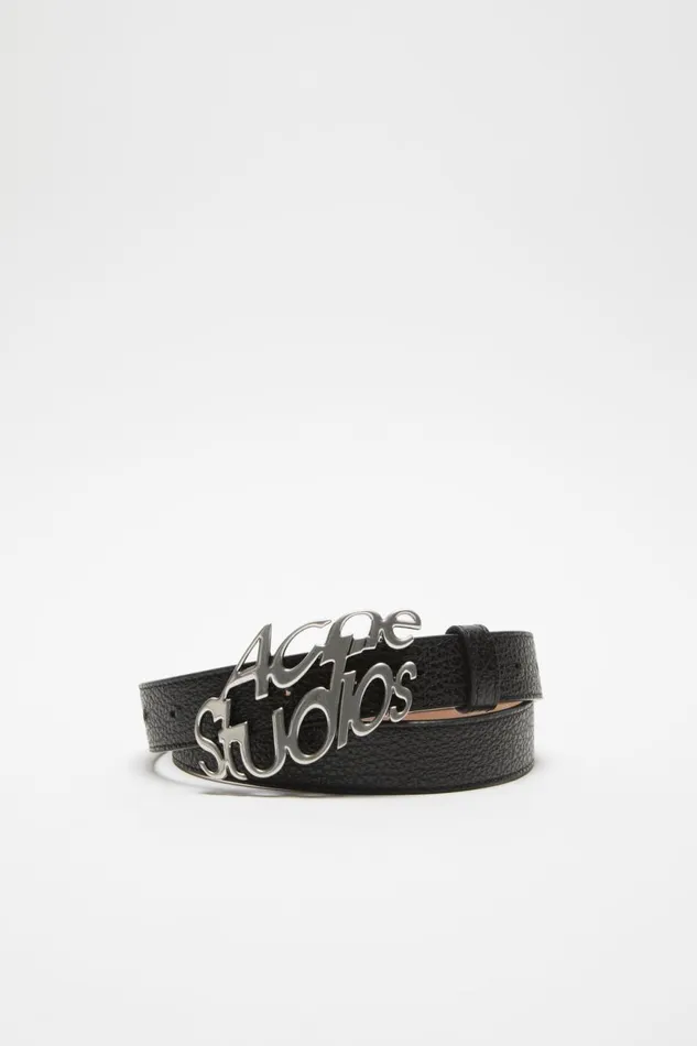 Women Logo Buckle Belt Black Acne Studios Belts
