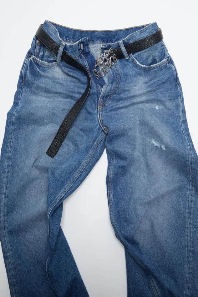 Women Logo Buckle Belt Black Acne Studios Belts