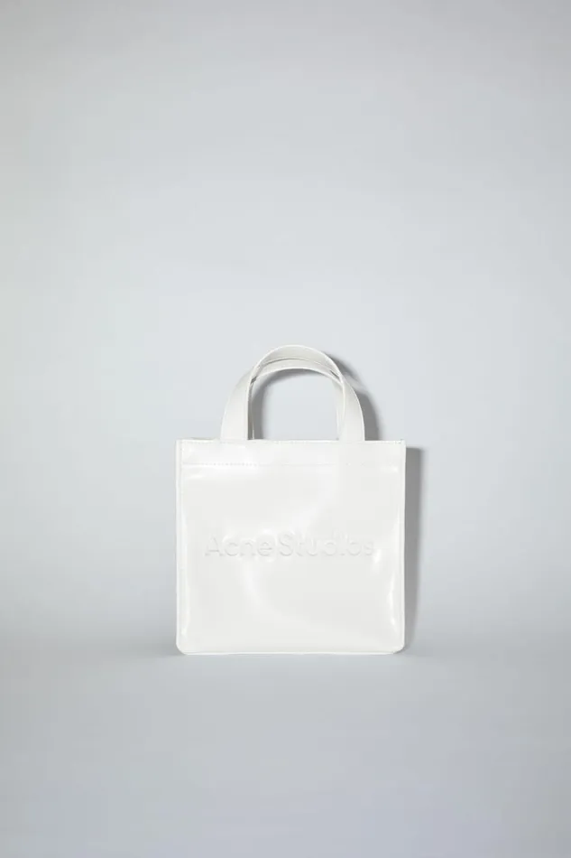 Women Logo Mini Shoulder Tote Bag White Acne Studios Bags