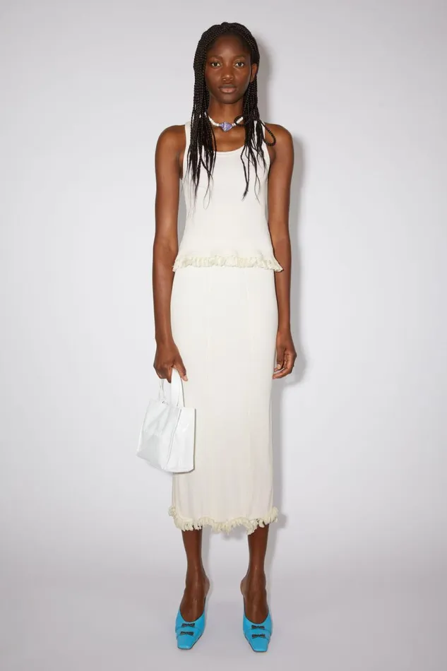 Women Logo Mini Shoulder Tote Bag White Acne Studios Bags