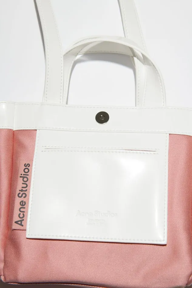 Women Logo Mini Shoulder Tote Bag White Acne Studios Bags