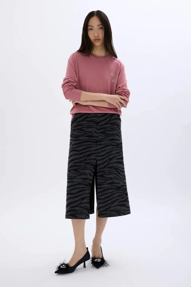 Women Longsleeved Sweater In Merino And Silk Pink Pink Sonia Rykiel Sweaters