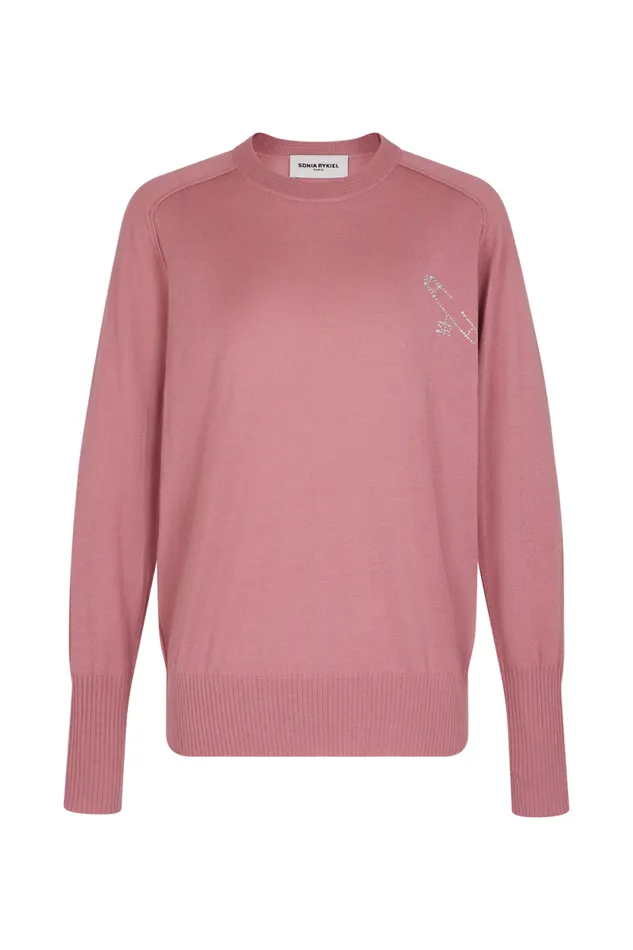 Women Longsleeved Sweater In Merino And Silk Pink Pink Sonia Rykiel Sweaters