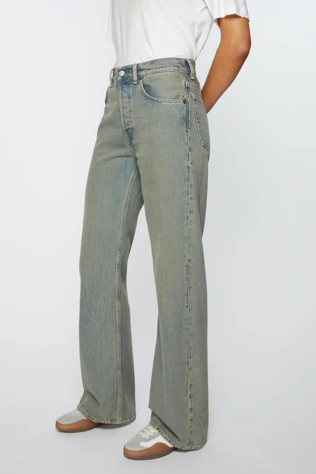 Women Loose Fit Jeans 8211 2021F Bluebeige Acne Studios Jeans