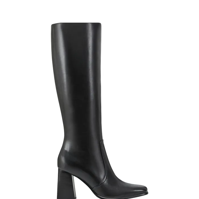 Women Marc Fisher Dreeam Block Heeled Boot Black Leather Boots