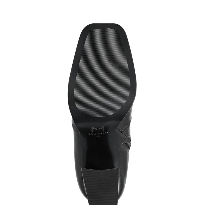 Women Marc Fisher Dreeam Block Heeled Boot Black Leather Boots