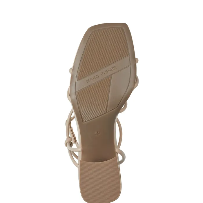 Women Marc Fisher Gurion Block Heel Sandal Light Natural Sandals