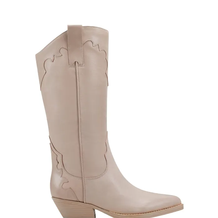 Women Marc Fisher Hilaria Western Boot Taupe Leather Boots