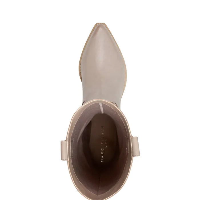 Women Marc Fisher Hilaria Western Boot Taupe Leather Boots