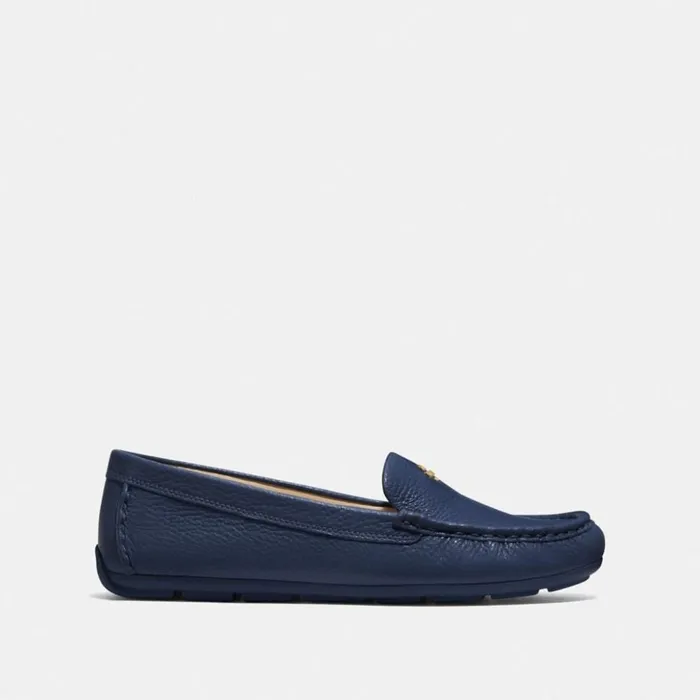 Women Marley Driver True Navy Coach Flats and Loafers