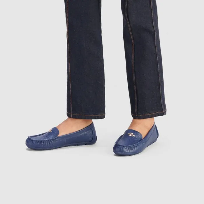 Women Marley Driver True Navy Coach Flats and Loafers