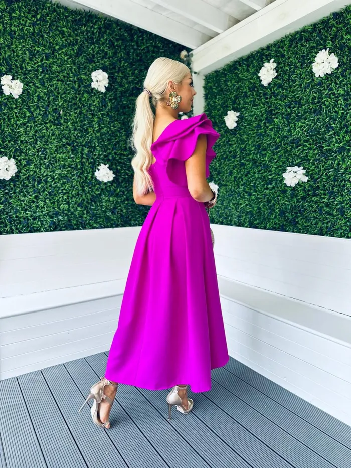 Women Maxi Canella Lane Trudy Detailed Occasion Dress Orchid