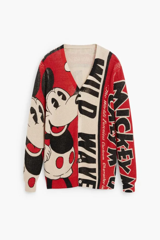 WomenMen Jumpers Desigual Mickey Mouse Cardigan
