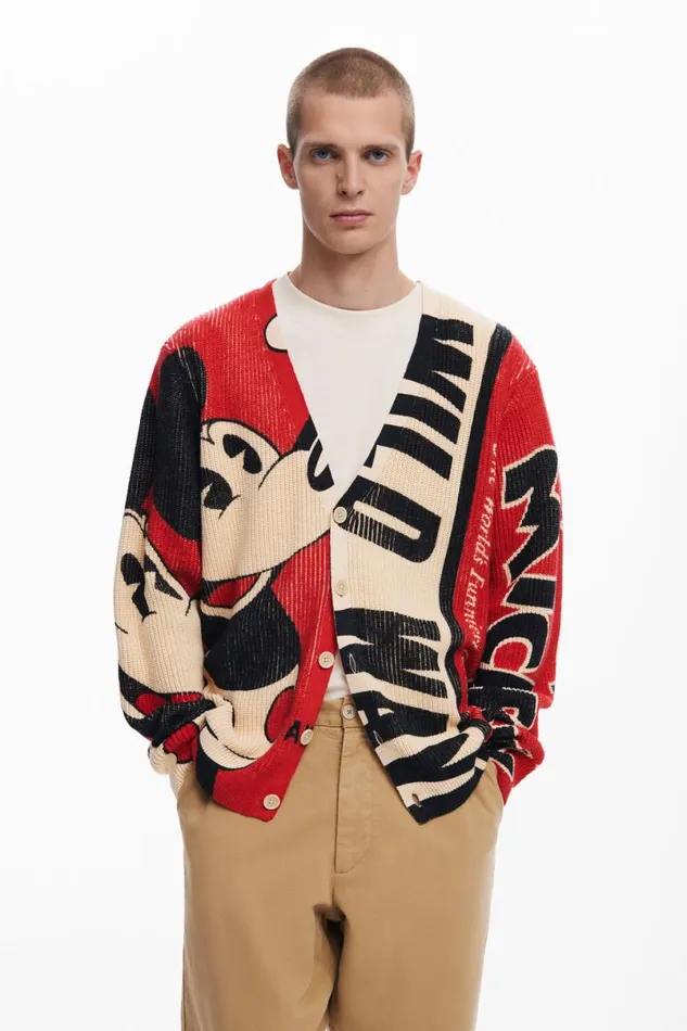 WomenMen Jumpers Desigual Mickey Mouse Cardigan