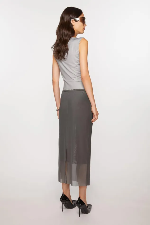 Women Mesh Skirt Anthracite Grey Acne Studios Skirts