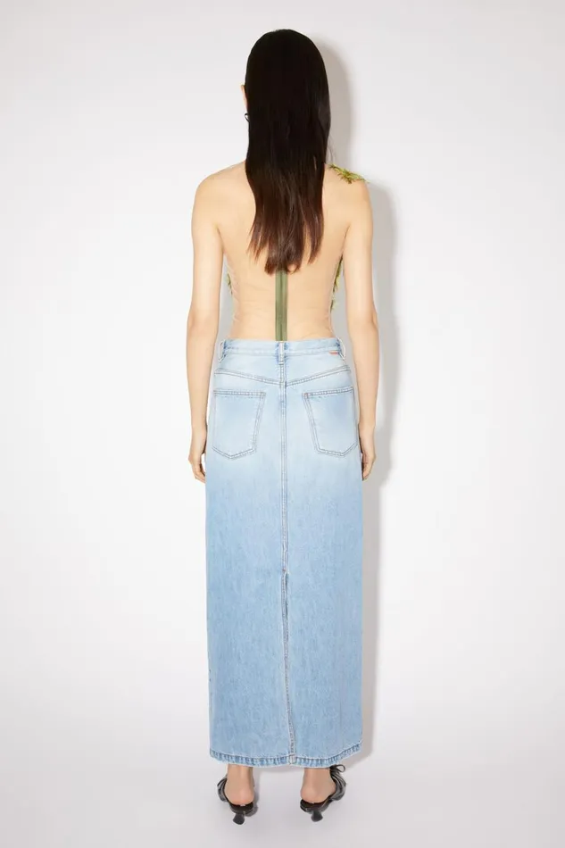 Women Midlength Denim Skirt Light Blue Acne Studios Skirts