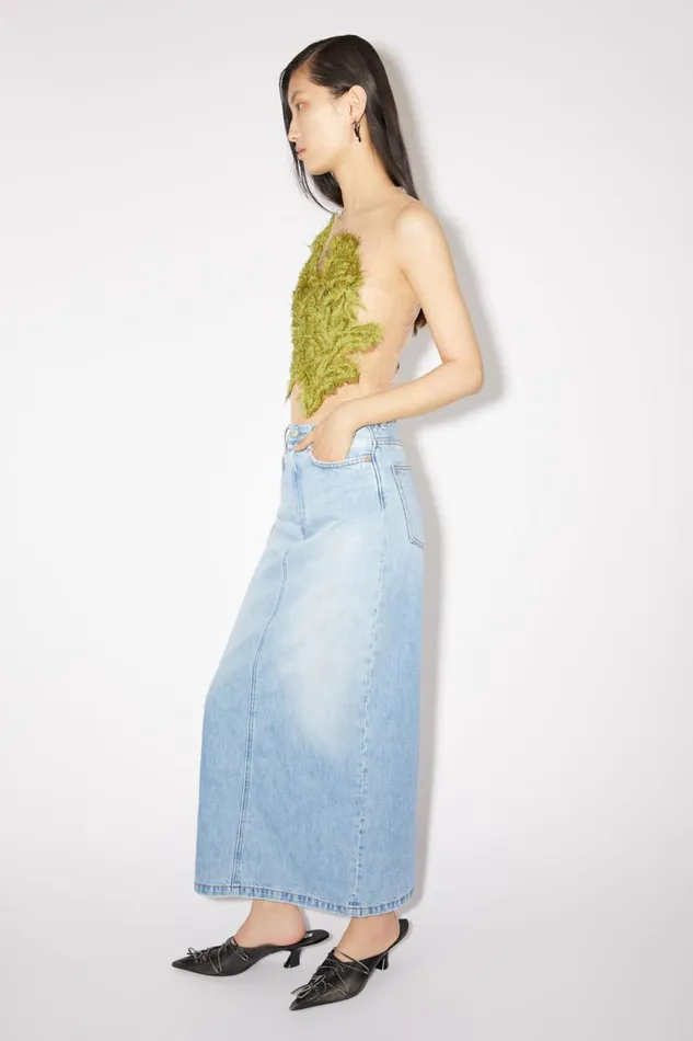 Women Midlength Denim Skirt Light Blue Acne Studios Skirts
