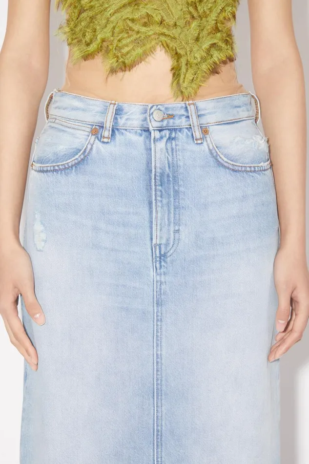 Women Midlength Denim Skirt Light Blue Acne Studios Skirts