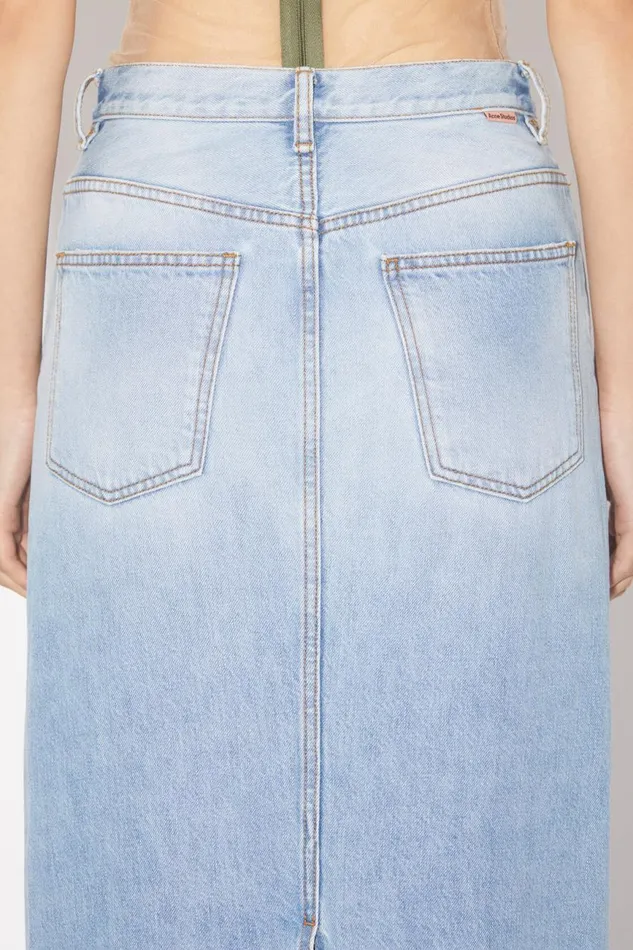 Women Midlength Denim Skirt Light Blue Acne Studios Skirts