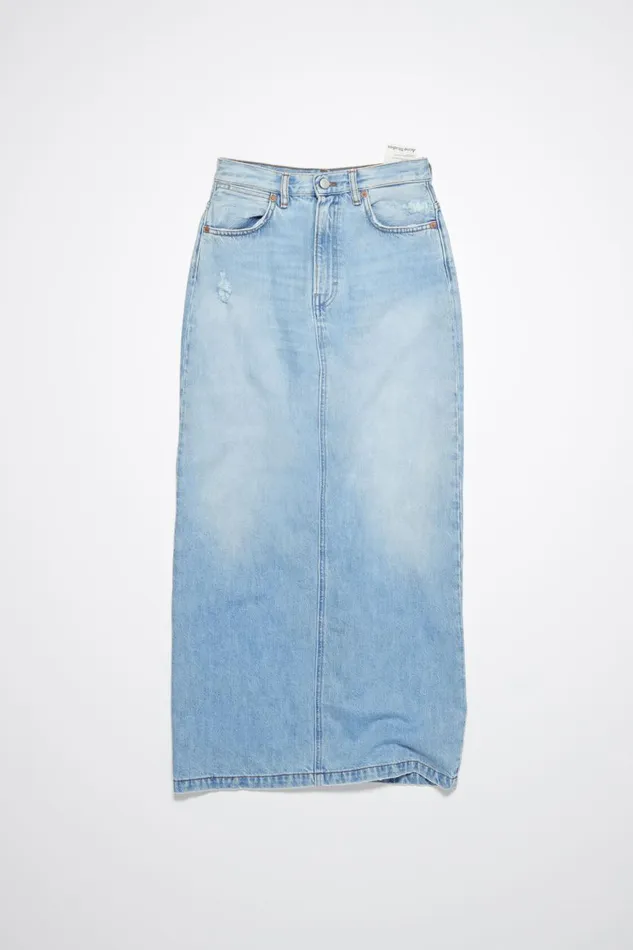 Women Midlength Denim Skirt Light Blue Acne Studios Skirts