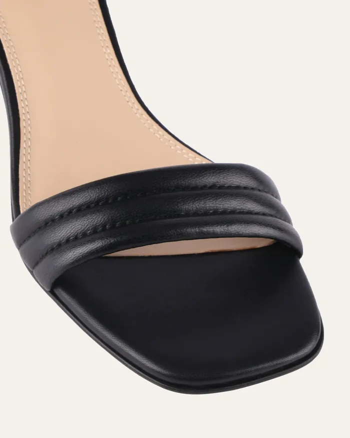 Women MID SANDALS jomercer Lyric mid heel sandals black leather Women MID SANDALS jomercer Lyric mid heel sandals black leather