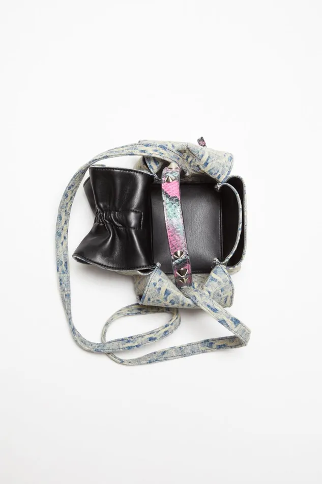 Women Monogram Multipocket Mini Bag Light Bluepink Acne Studios Bags
