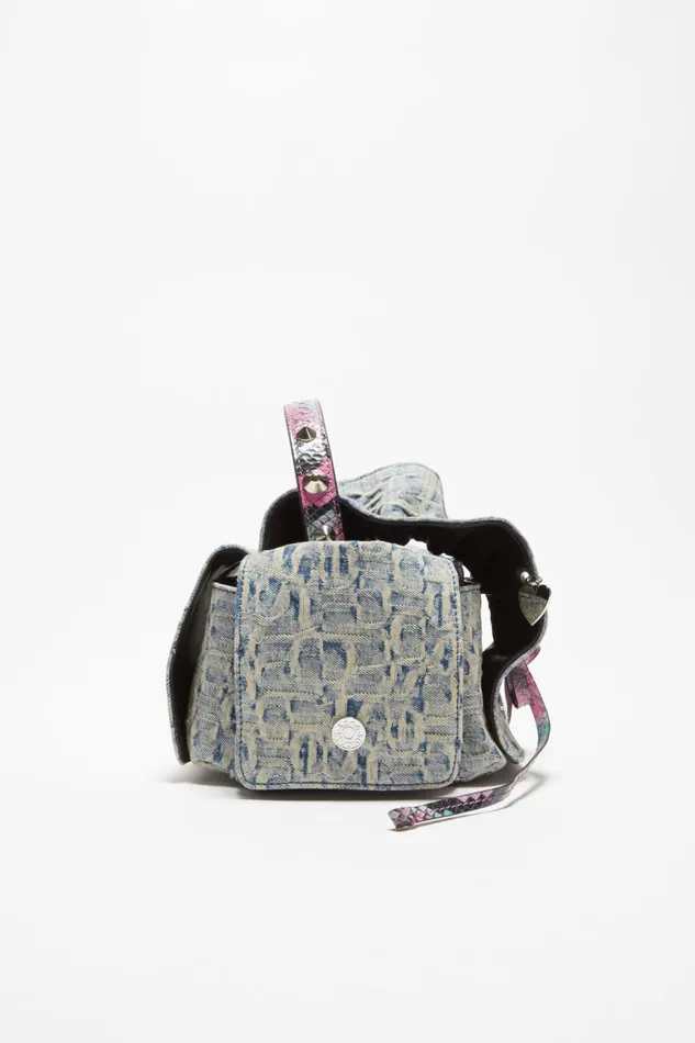 Women Monogram Multipocket Mini Bag Light Bluepink Acne Studios Bags