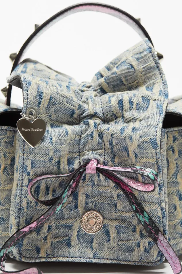 Women Monogram Multipocket Mini Bag Light Bluepink Acne Studios Bags