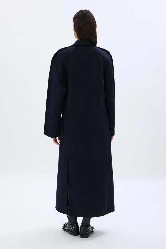 Women Oversized Reversable Coat Navy Blue Sonia Rykiel Coats